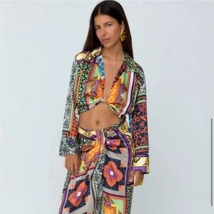 Zara Maxi Skirt Set Colorful